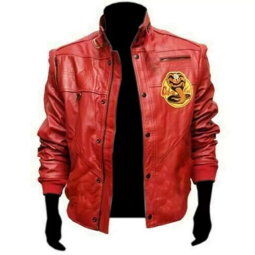 Cobra Kai William Zabka Red Satin Bomber Jacket