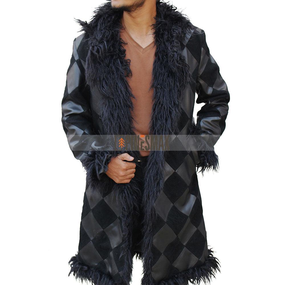 The Umbrella Academy Klaus Hargreeves Black Fur Coat - PINESMAX