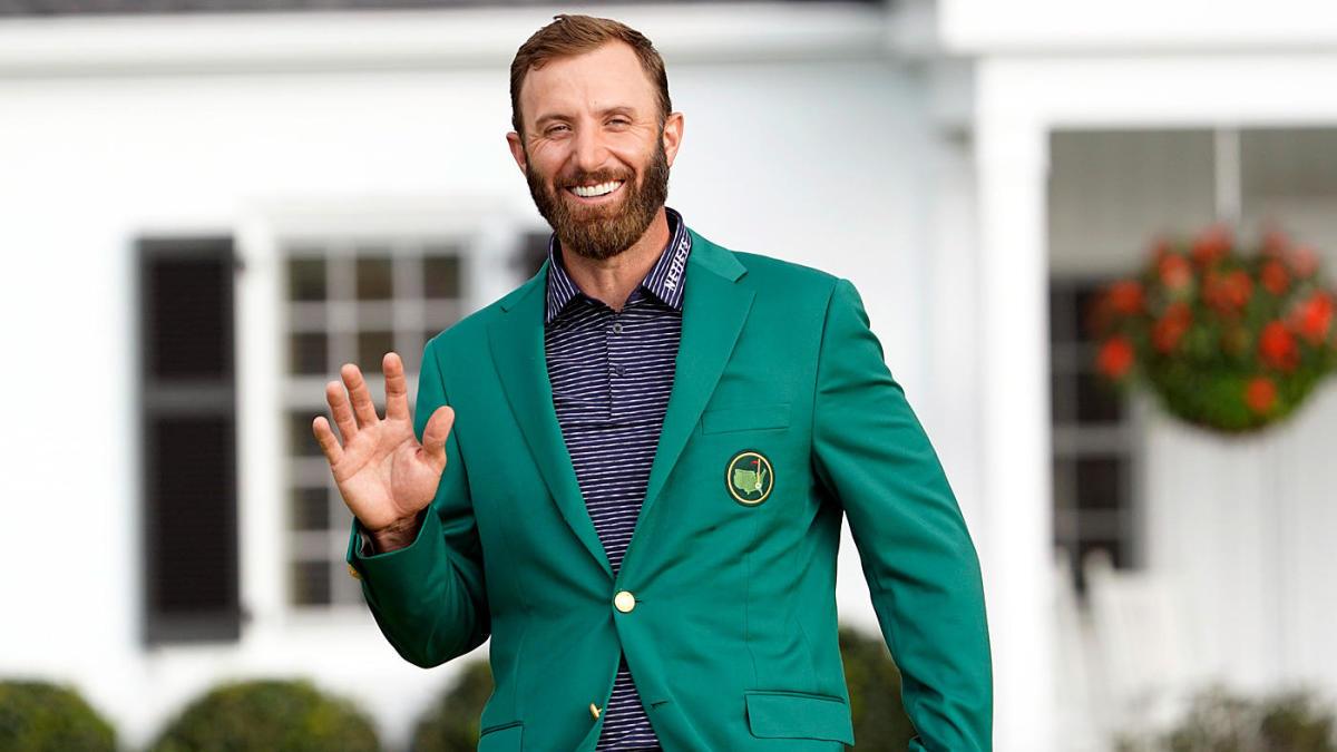 Dustin Johnson Green Jacket Masters Ceremony - PINESMAX