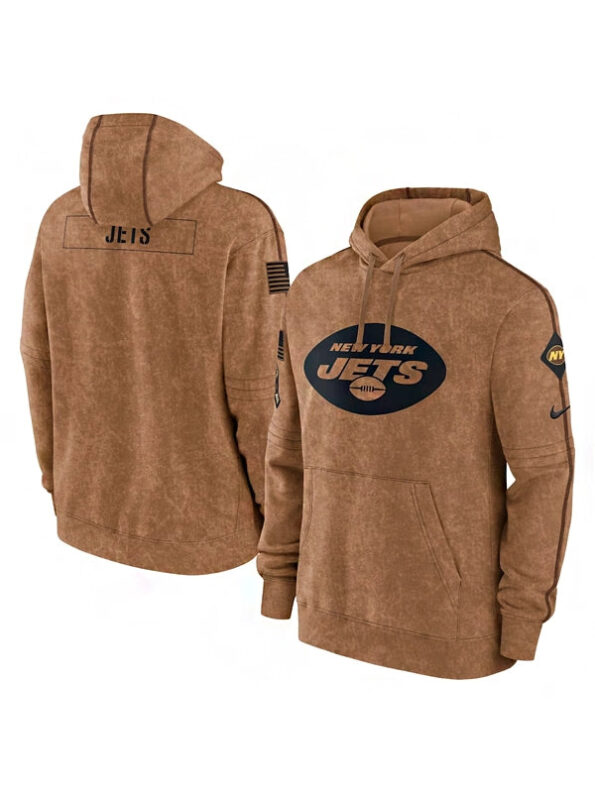 Aaron Rodgers New York Jets Brown Hoodie - PINESMAX