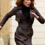 Canary-Black-2024-Kate-Beckinsale-Brown-Leather-Coat