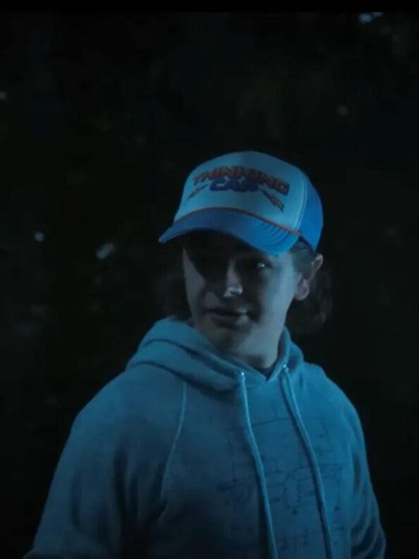 Gaten Matarazzo Grey Hoodie Stranger Things Season 4 - PINESMAX