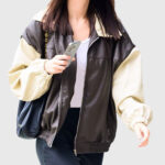 Emily-Ratajkowski-Two-Tone-Faux-Leather-Bomber-Jacket-3-1