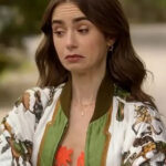 Emily-in-Paris-Lilly-Collins-Horse-Bomber-Jacket