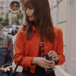 Lily-Collins-Emily-in-Paris-Season-3-Emily-Cooper-Orange-Jacket