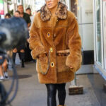 Global-Citizen-Live-concert-Jennifer-Lopez-Brown-Oversized-Faux-Fur-Coat