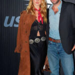 Grace-Van-Patten-US-Open-2024-Brown-Suede-Leather-Coat