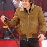 Harry-Styles-Brown-Shearling-Jacket