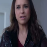 Hot-Frosty-2024-Lacey-Chabert-Black-Leather-Jacket