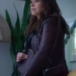 Hot-Frosty-2024-Lacey-Chabert-Black-Leather-Jacket
