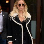Jennifer-Lawrence-Black-Suede-Leather-Coat