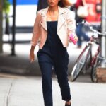 Jessica-Alba-Street-Style-Out-In-Nyc-Pink-Biker-Jacket