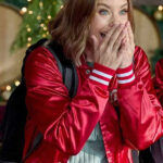 Jingle-Bell-Run-Ashley-Williams-Red-Bomber-Jacket