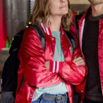 Jingle-Bell-Run-Ashley-Williams-Red-Bomber-Jacket