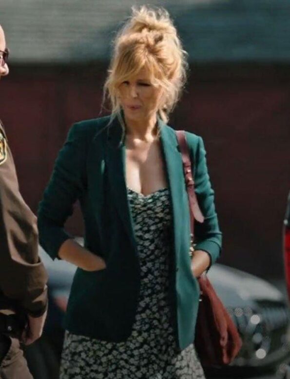 Beth Dutton Teal Wool Blazer Yellowstone Season 4 - PINESMAX