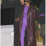 Kim-Kardashian-Walnut-Brown-Leather-Overcoat