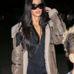 Kim-Kardashian-Los-Angeles-2024-Shearling-Leather-Trench-Coat
