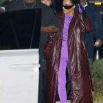 Kim-Kardashian-Walnut-Brown-Leather-Overcoat