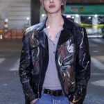 Jimin-Who-Song-2024-Black-Leather-Jacket