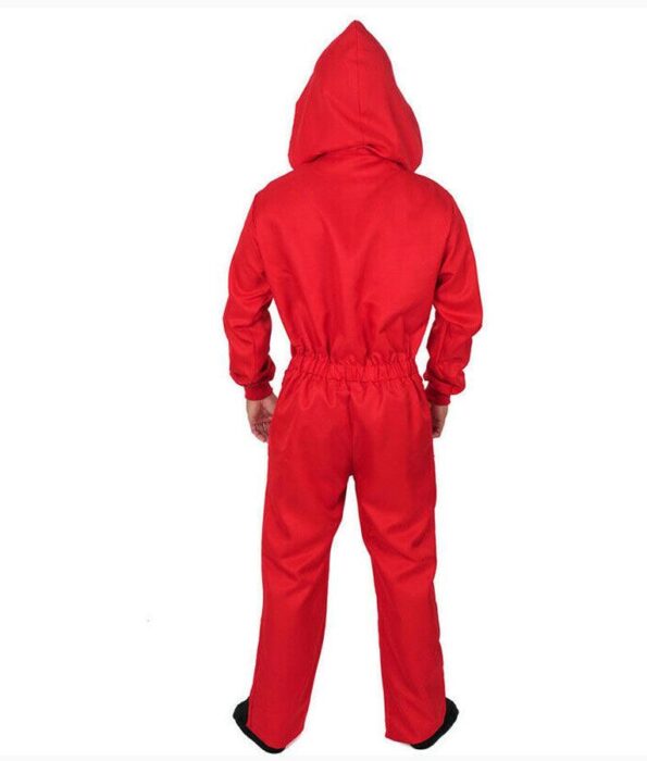 Money Heist La Casa De Papel Dali Red Cotton Jumpsuit - PINESMAX