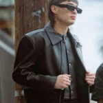 Mexican-Singer-Peso-Pluma-Black-Leather-Jacket