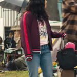 Awkwafina-Movie-Jackpot-2024-Katie-Maroon-Bomber-Jacket