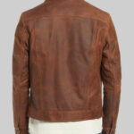 Our-Little-Secret-2024-Ian-Harding-Brown-Leather-Jacket
