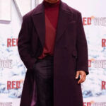 Red-One-2024-Movie-Premiere-Dwayne-Johnson-Maroon-Wool-Coat