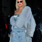 Rihanna-NYC-2024-Grey-Fuzzy-Jacket-4