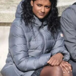 Simone-Ashley-Sex-Education-Olivia-Hanan-Grey-Puffer-Hooded-Coat