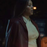 Sweetpea-2024-Nicole-Lecky-Maroon-Leather-Blazer