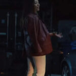 Sweetpea-2024-Nicole-Lecky-Maroon-Leather-Blazer
