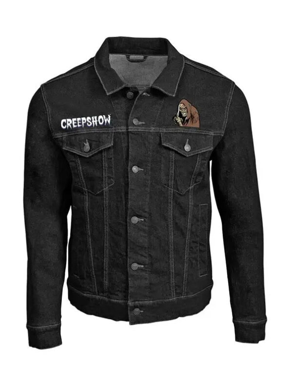 Creepshow Printed Halloween Denim Jacket - PINESMAX