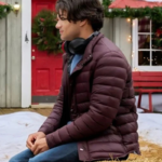 Will-Movie-A-Dance-In-The-Snow-2024-Dorian-Giordano-Maroon-Puffer-Jacket
