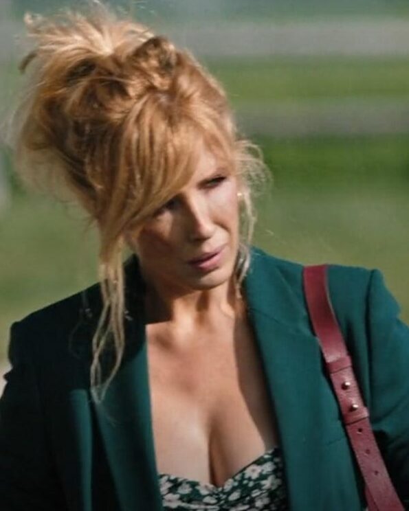 Beth Dutton Teal Wool Blazer Yellowstone Season 4 - PINESMAX