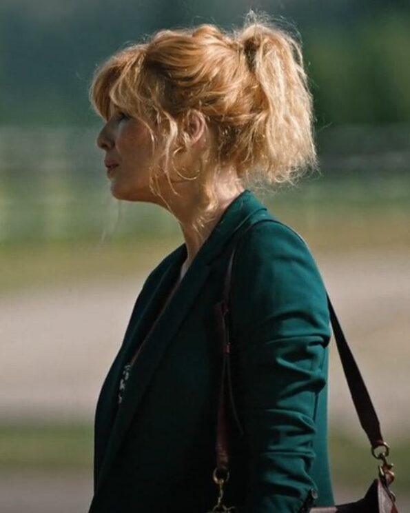 Beth Dutton Teal Wool Blazer Yellowstone Season 4 - PINESMAX