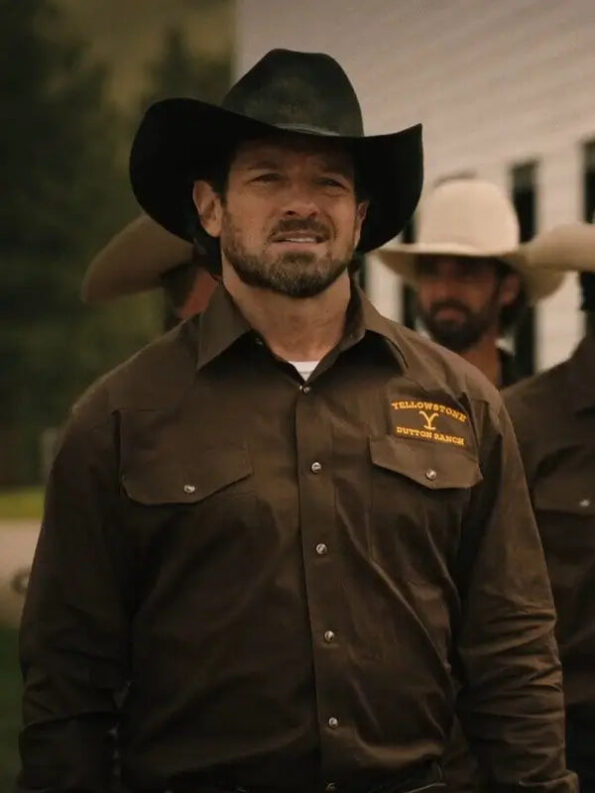 Dutton Ranch Brown Shirt Yellowstone Season 5 - PINESMAX