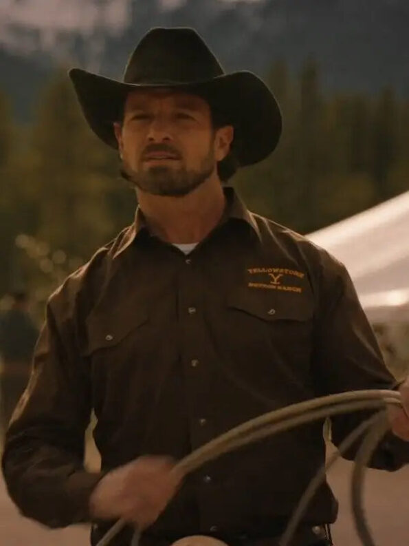 Dutton Ranch Brown Shirt Yellowstone Season 5 - PINESMAX