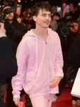 Timothee-Chalamet-Pink-Hoodie