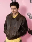 British-Film-Institute-2024-Timothee-Chalamet-Brown-Leather-Jacket