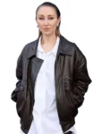 Adolescence-S01-Briony-Ariston-Black-Leather-Jacket