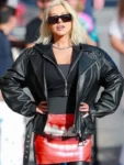 Christina-Aguilera-Jimmy-Kimmel-Live-Show-Biker-Leather-jacket