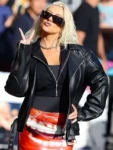 Christina-Aguilera-Jimmy-Kimmel-Live-Show-Biker-Leather-jacket