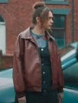 Daddy-Issues-S01-Gemma-Brown-Bomber-Leather-Jacket