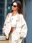 Emily-Ratajkowski-Street-Style-Cotton-Jacket