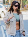 Emily-Ratajkowski-Street-Style-Cotton-Jacket