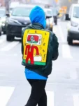 Emily-Ratajkowski-NYC-Oversized-Green-Leather-Jacket