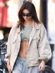Emily-Ratajkowski-Street-Style-Cotton-Jacket