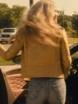 Landman-2025-Angela-Norris-Golden-Biker-Leather-Jacket