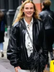 New-York-City-2025-Diane-Kruger-Bomber-Leather-Jacket